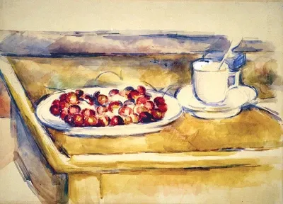 Paul Cezanne nature morte cerises